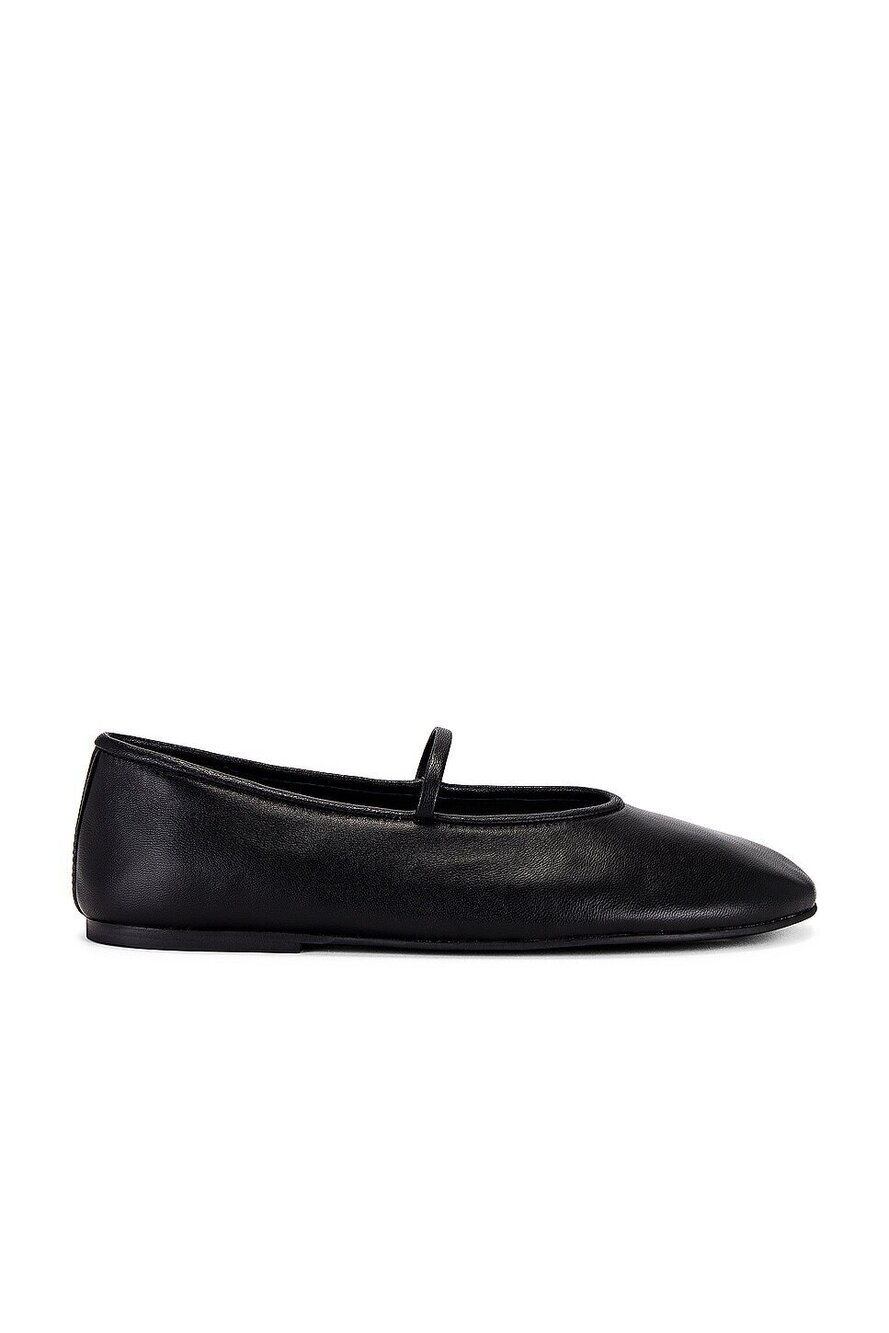 Tony Bianco Martinez Flat in Black leather ballet shoe